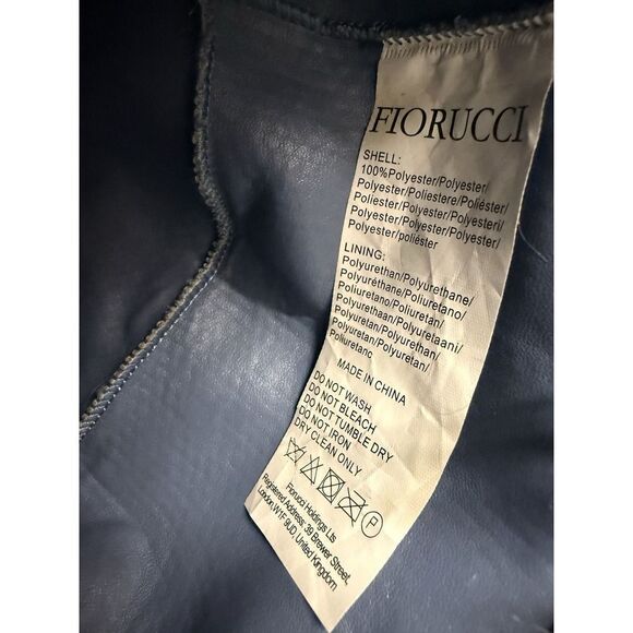 Fiorucci 3-D Logo.  Shearling Bucket Hat. Lined. Blue. Y2k. Rare main image 5